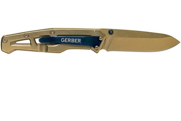 GERBER Paralite Framelock Champagne/Albastru G3624 - KNIFESTOCK