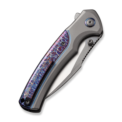 We Knife Ziffius Gray Titanium Handle With Flamed Titanium Integral Spacer WE22024D-4 - KNIFESTOCK