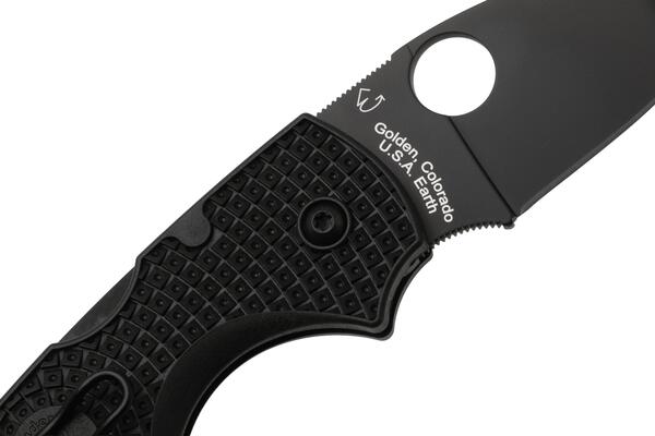 Spyderco Lil Native Black Lightweight Black Blade Reveal 14 C230PBBK - KNIFESTOCK