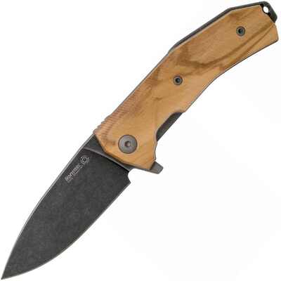 Lionsteel Liner Lock Sleipner Blade PVD+SW blade, OLIVE WOOD handle, IKBS KUR BUL - KNIFESTOCK