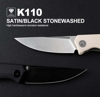 Petrified Fish PFP07 Viking Satin K110 White G10 PFP07WS - KNIFESTOCK