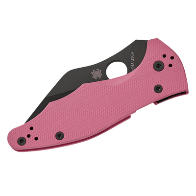 Spyderco Yojimbo 2 Pink G-10 CPM S30V Musta Terä SPRINT Living Beyond Breast - KNIFESTOCK
