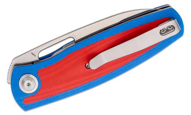 Kansept Mato Satin CPM-S35VN Blue and Red G10 K1050A1 - KNIFESTOCK