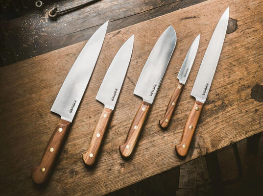 BOKER Cottage-Craft Santoku kuchynský nôž 16,3cm (130497) drevo - KNIFESTOCK