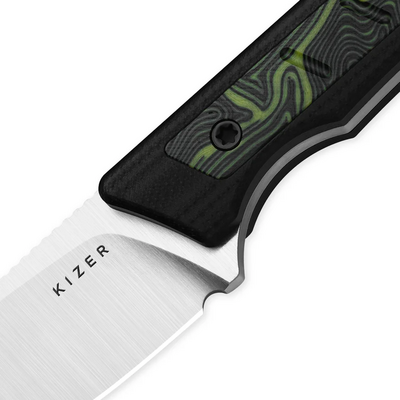 Kizer Whiskey Jack AEB-L, Satin,G10 &amp; Damascus G10 1108A3 - KNIFESTOCK