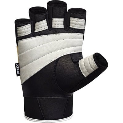 RDX GYM GLOVE LEATHER S11 WHITE/BLACK XXXL - KNIFESTOCK