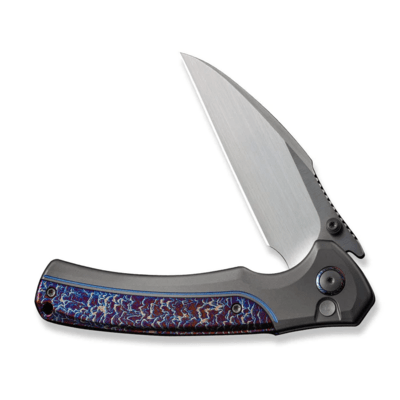 We Knife Ziffius Gray Titanium Handle With Flamed Titanium Integral Spacer WE22024D-4 - KNIFESTOCK