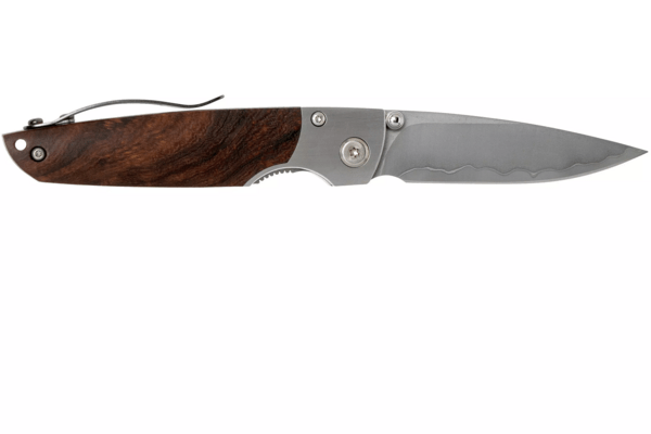Mcusta MC-143G Couteau pliant lame SPG2 manche Iron Wood - KNIFESTOCK
