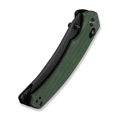 Civivi Sixgill Green Canvas Micarta HandleBlack Stonewashed Nitro-V BladeCrossbar Lock - KNIFESTOCK