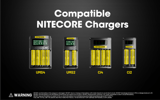 Nitecore Rechargeable 21700 Li-ion Battery 5300mAh 3.6V NL2153HP (5300mAh) - KNIFESTOCK