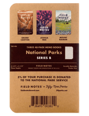 Field Notes National Parks B: Grand Canyon, Joshua Tree, Mount Rainier (Graph paper) FNC-43b - KNIFESTOCK