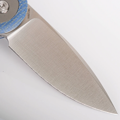 Vosteed Corgi Pup 14C28N Szatén Kék Micarta A0717 - KNIFESTOCK