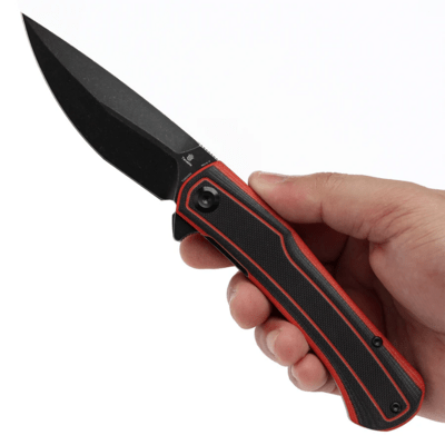 Tenable Knives Kratos Blackwash Nitro-V Black &amp; Red G10 - KNIFESTOCK