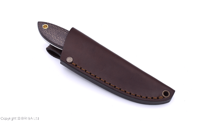 Brisa Bobtail 80-Bison micarta 12C27 Flat Sheath Bobtail 80 Leather BRS-036-9964-1550 - KNIFESTOCK