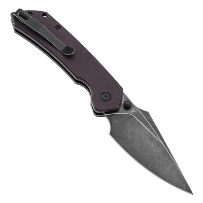 Tenable Knives Fenrir Blackwash Nitro V, Lila Micarta - KNIFESTOCK