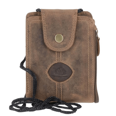 GreenBurry Leather belt bag/neck pouch &quot;Vintage&quot; - KNIFESTOCK