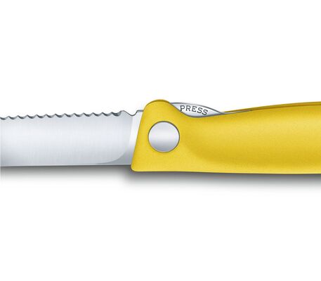 VICTORINOX 6.7836.F8B SWISS CLASSIC cuțit de închidere pentru roșii 11cm galben - KNIFESTOCK