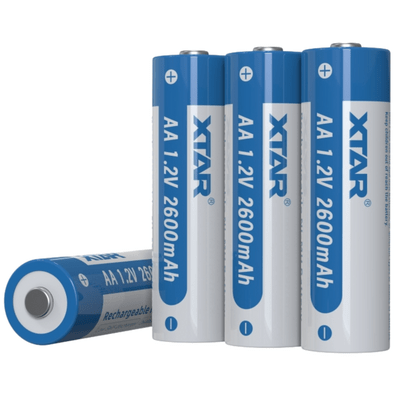 Xtar AA 1.2V 2600mAh-4pcs AA 1.2V 2600mAh Ni-MH Battery with plasctic box - KNIFESTOCK