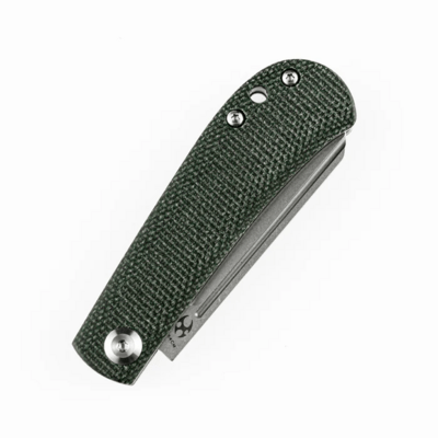 Kansept Bevy 154CM Stonewashed Green Micarta Handles T2026F2 - KNIFESTOCK