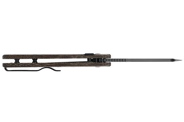 Kizer C01C 2.9 BS ELMAX, Matt DLC Ultra, Norplex UltreX™ Micarta Ki3488.29BSA2 - KNIFESTOCK