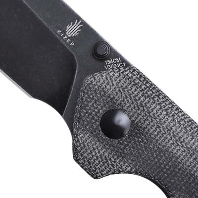 Kizer Guru Liner Lock Black Micarta Handle V3504C1 - KNIFESTOCK