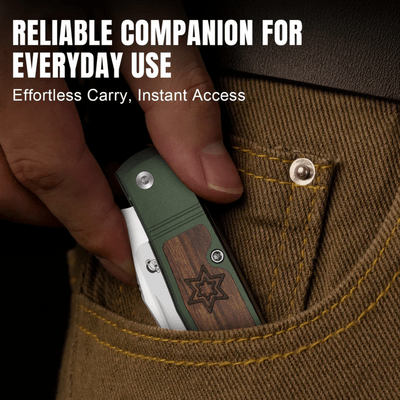 Kizer Trestle S45VN Aluminium &amp; Mkuruti Wood -  Xmas edition - KNIFESTOCK