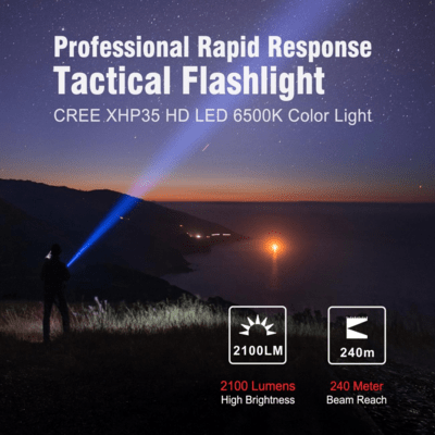 KLARUS Tactical Flashlight XT2CR PRO Black - KNIFESTOCK