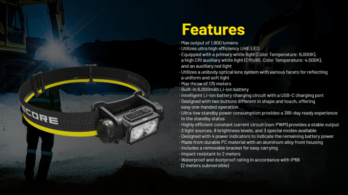 Nitecore čelovka NU53 - KNIFESTOCK