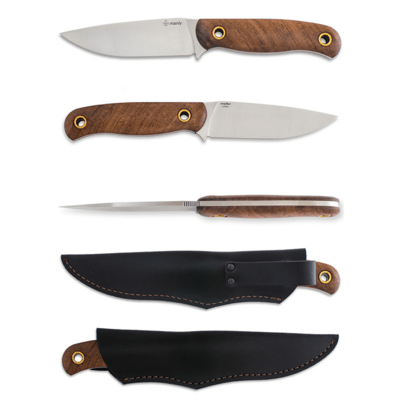 Manly Crafter RWL-34 Walnut/Leather - KNIFESTOCK