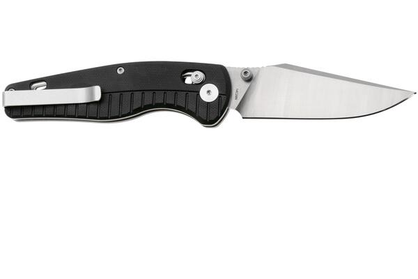 QPS Reptile 14C28N, Stonewash-Satin, Griff: Schwarzes G10 QS165-C1 - KNIFESTOCK