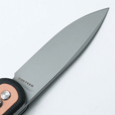 Vosteed Corgi 14C28N Stonewash Black Micarta CG3SVM2 - KNIFESTOCK