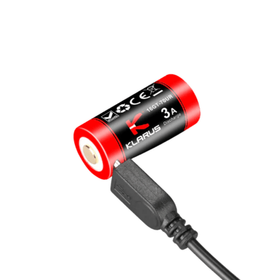 KLARUS Micro-USB Charging High Discharge 16340 Li-ion Battery 16GT-70UR - KNIFESTOCK