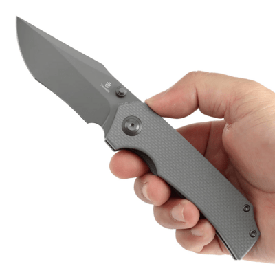 Tenable Fermi Grey TiCn Coated 14C28N Liner Lock T1122A5 - KNIFESTOCK