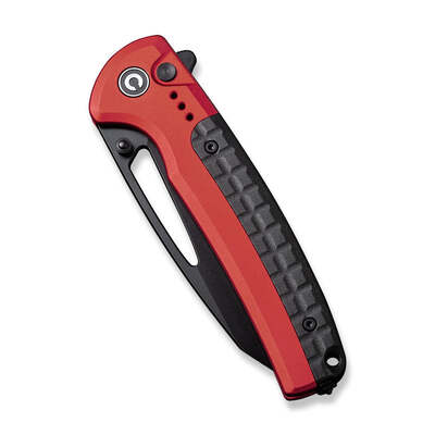 Civivi Sentinel Strike Red Aluminum Handle with Black Frn Integal Spacer Black K110 Blade C22025B-1 - KNIFESTOCK