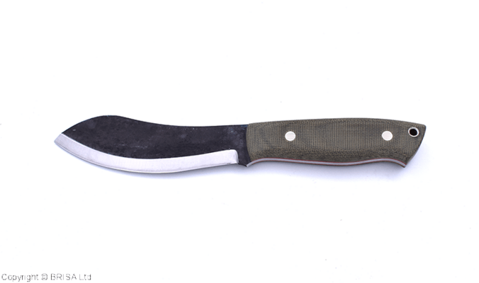 Brisa Nessmuk 125-Green micarta 80CrV2 Scandi Sheath Nessmuk BRS-247-32096-1583 - KNIFESTOCK