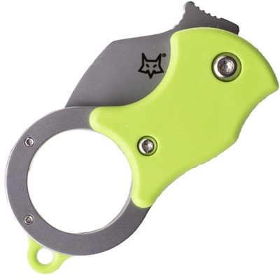 FOX MINI-TA KOKOONTAITTUVA VEITSI VIHREÄ NYLON HDL-1.4116 RUOSTUMATON TERÄS SANDBLASTED BLD - KNIFESTOCK