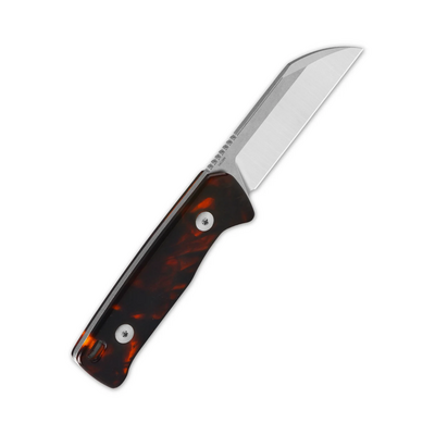 QSP Knife Baby Penguin  14C28N, 2 tone stonewash-satin,  Tortoise resin QS130BP-B1 - KNIFESTOCK