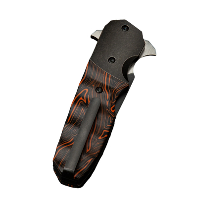 Bestech FREEFALL S35VN, Black stonewashed+Flat satin, Titanium+Black Orange G10, Black BT2007B - KNIFESTOCK