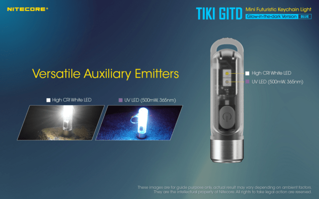Nitecore flashlight TIKI GITD BLUE - KNIFESTOCK