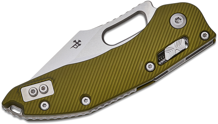 Microtech Stitch - RAM-LOK™ S/E Fluted OD Green Stonewash Partial Serrated 169RL-11FLOD - KNIFESTOCK