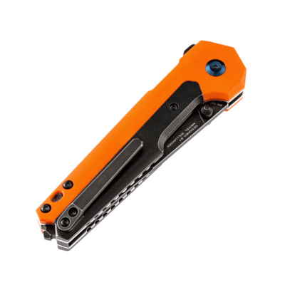 Kansept EDC Tac Black TiCn coated S35VN Orange G10 + Titanium Inlay K2009A7 - KNIFESTOCK