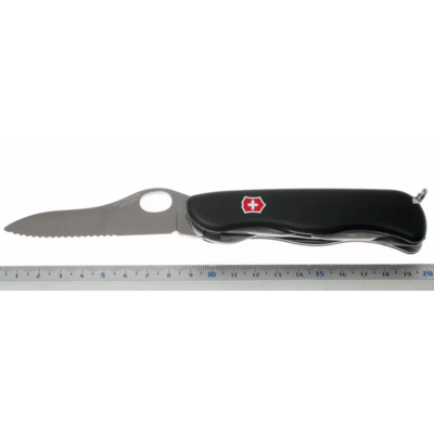 Victorinox TRAILMASTER, One Hand, wavy, black 0.8463.MW3 - KNIFESTOCK