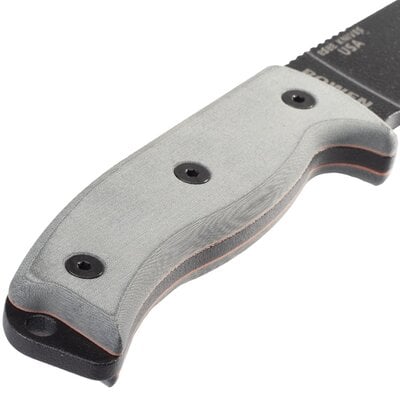 ESEE Knives Model 6 black blade, grey micarta handle, molded sheath - KNIFESTOCK