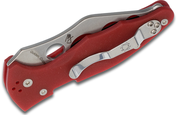 Spyderco Yojimbo 2 G-10 Red Trainer C85TR2 - KNIFESTOCK