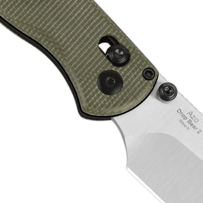 Kizer Drop Bear 2 | Nitro-V | Green &amp; Micarta | - KNIFESTOCK