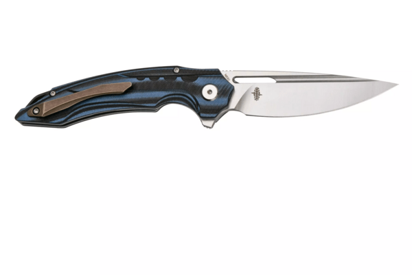 BESTECH ORETTA N690, Stone Wash+Satin, Interlayer with Carbon Fiber and G10 BL02A - KNIFESTOCK