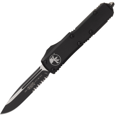 MICROTECH UTX-85 S/E Zwart Tactisch Gedeeltelijk Kartel 231-2T - KNIFESTOCK