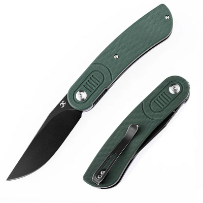 Kansept Reverie Black TiCn Coated 154CM Green G10 T2025A2 - KNIFESTOCK