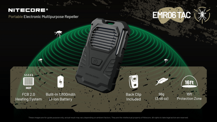 Nitecore Repelent proti komárom EMR06 TAC - KNIFESTOCK