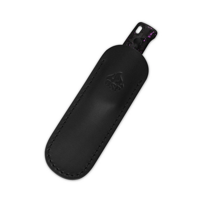 QSP Knife Baby Penguin  14C28N, black stonewash,  Purple shredded CF QS130BP-E2 - KNIFESTOCK